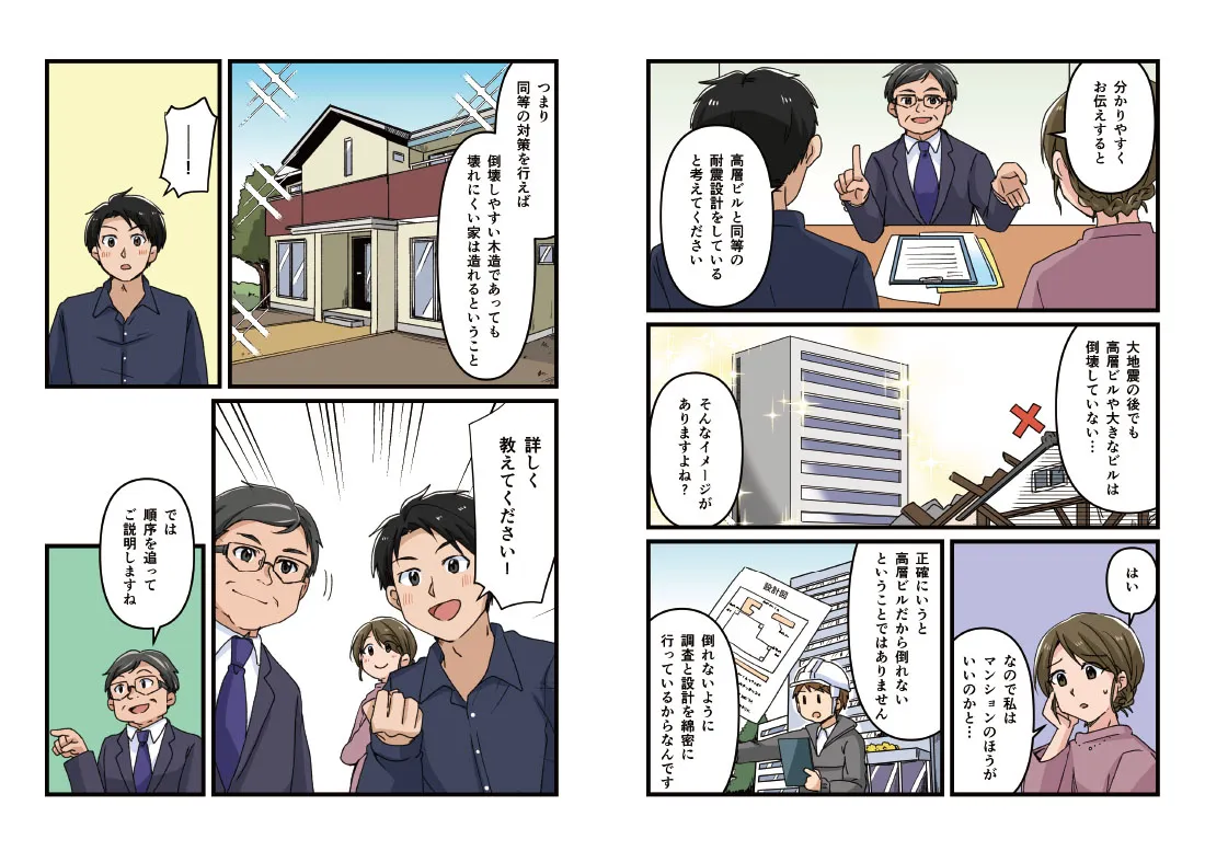 漫画でわかるイデアホームの家づくり 制作イメージ